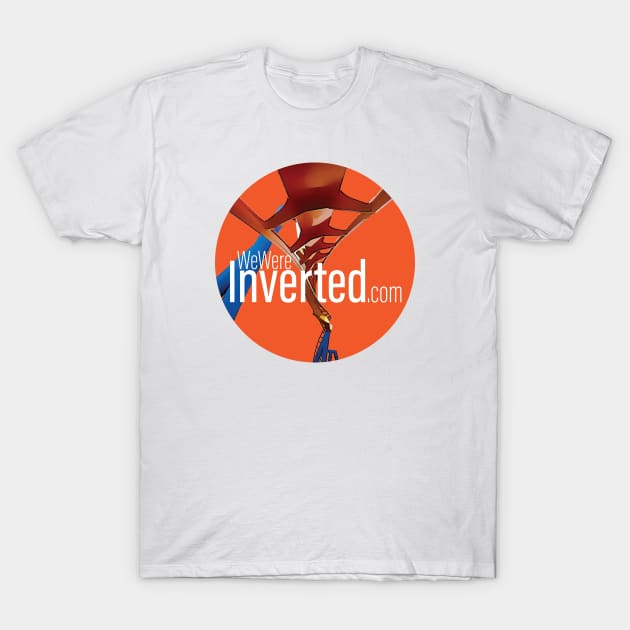 We Were Inverted Logo | Orange Circle | Inset Text T-Shirt by We Were Inverted